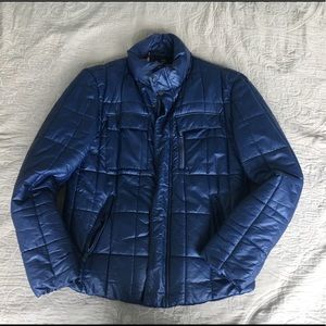 Faux leather winter jacket